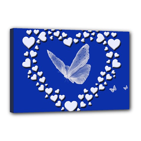 Heart Love Butterfly Mother S Day Canvas 18  X 12  (stretched) by HermanTelo