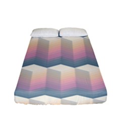 Seamless Pattern Background Block Fitted Sheet (full/ Double Size) by HermanTelo