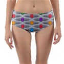 Seamless Pattern Background Abstract Circle Reversible Mid-Waist Bikini Bottoms View1