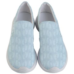 Footprints Pattern Paper Scrapbooking Blue Women s Lightweight Slip Ons by HermanTelo