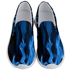 Smoke Flame Abstract Blue Men s Lightweight Slip Ons by HermanTelo
