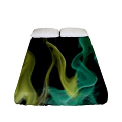 Smoke Rainbow Colors Colorful Fire Fitted Sheet (full/ Double Size) by HermanTelo