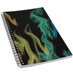 Smoke Rainbow Colors Colorful Fire 5 5  X 8 5  Notebook by HermanTelo