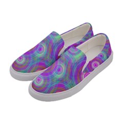 Circle Colorful Pattern Background Women s Canvas Slip Ons by HermanTelo