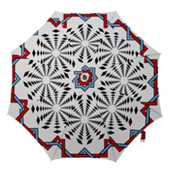 Star Illusion Mandala Hook Handle Umbrellas (medium) by HermanTelo