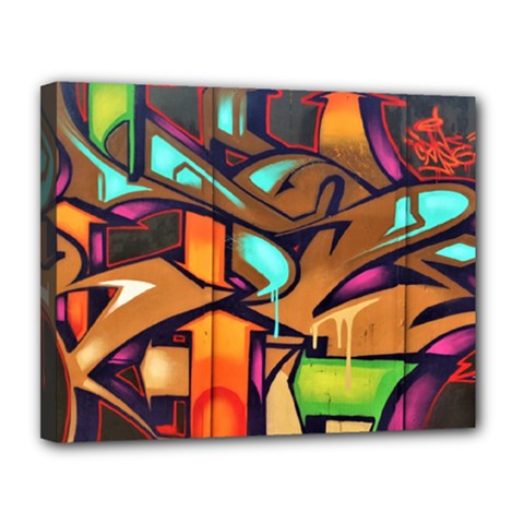 Graffiti Mural Street Art Wall Art Canvas 14  X 11  (stretched) by Pakrebo
