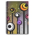 Abstract Flora Pinks Yellows 5.5  x 8.5  Notebook View1