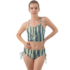 Texture Abstract Buildings Mini Tank Bikini Set by Pakrebo