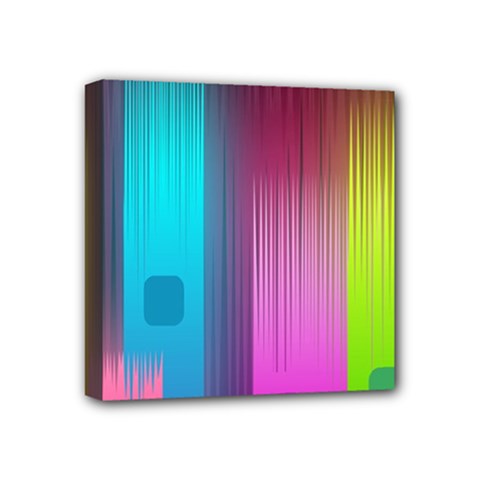 Abstract Background Colorful Mini Canvas 4  X 4  (stretched) by Pakrebo