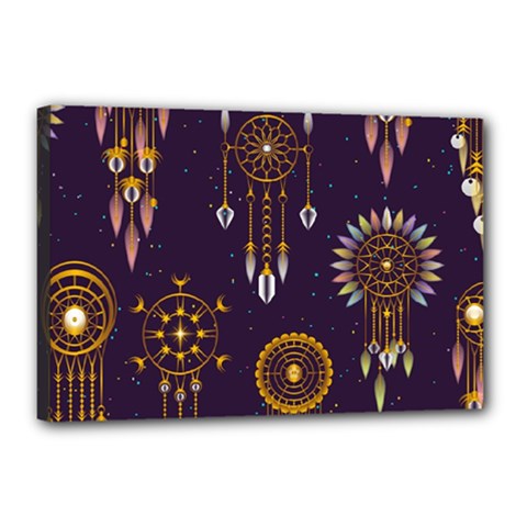 Background Non Seamless Pattern Canvas 18  X 12  (stretched) by Pakrebo