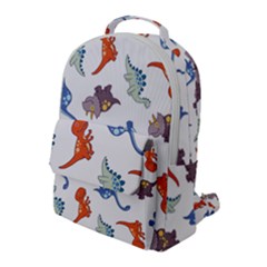 Pattern Dinosaurs Flap Pocket Backpack (large) by HermanTelo