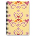Pattern Bird Flower 5.5  x 8.5  Notebook View1