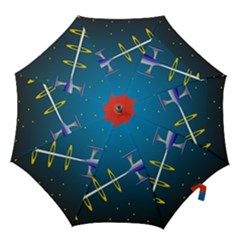 Rocket Spaceship Space Galaxy Hook Handle Umbrellas (medium) by HermanTelo