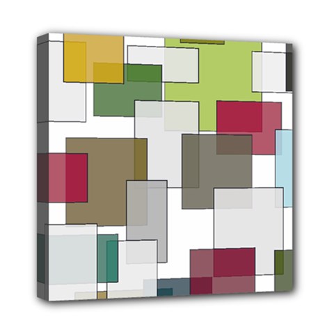 Wallpaper Texture Plaid Mini Canvas 8  X 8  (stretched) by HermanTelo