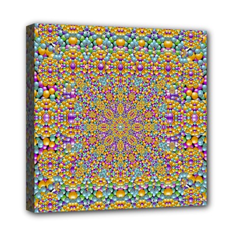 Pearl And Pearls And A Star Festive Mini Canvas 8  X 8  (stretched) by pepitasart