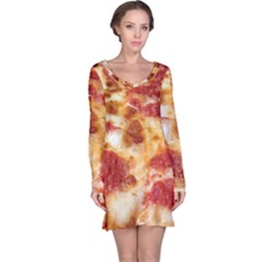 Pizza Long Sleeve Nightdress by TheAmericanDream