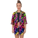 Seamless Texture Pattern Tile Open Front Chiffon Kimono View1