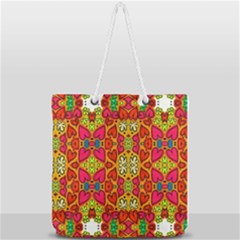 Abstract Background Pattern Doodle Full Print Rope Handle Tote (large) by Pakrebo