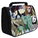 Zoo Animals Peacock Lion Hippo Full Print Travel Pouch (Big) View2