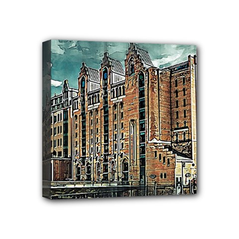 Architecture City Building Travel Mini Canvas 4  X 4  (stretched) by Pakrebo