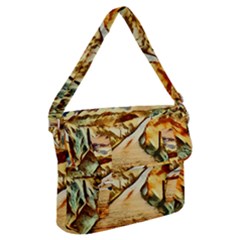 Painting Expressive Colors Texture Buckle Messenger Bag by Pakrebo