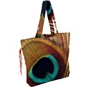 Feather Peacock Feather Peacock Drawstring Tote Bag View2