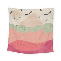 Blush Pink Landscape Square Tapestry (small) by charliecreates