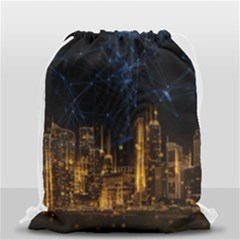 Architecture Buildings City Drawstring Bag (small) by Pakrebo