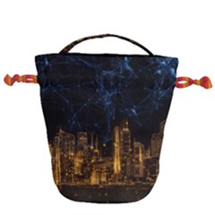 Architecture Buildings City Drawstring Bucket Bag by Pakrebo