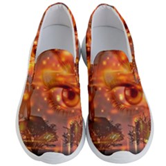 Eye Butterfly Evening Sky Men s Lightweight Slip Ons by HermanTelo