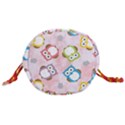 Owl Bird Cute Pattern Background Drawstring Bucket Bag View3
