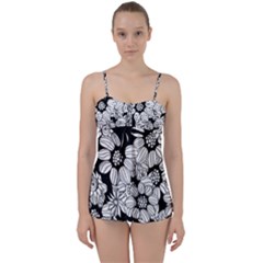 Mandala Calming Coloring Page Babydoll Tankini Set by HermanTelo