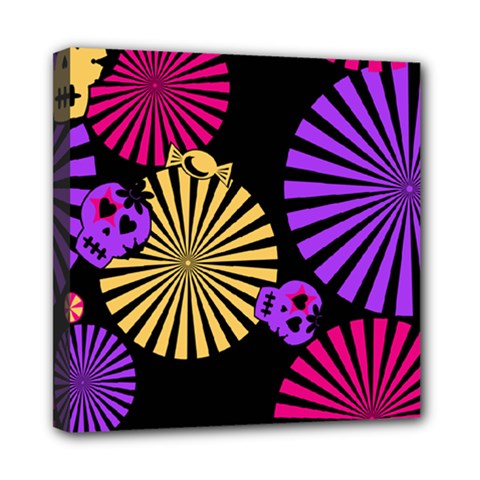 Seamless Halloween Day Dead Mini Canvas 8  X 8  (stretched) by HermanTelo