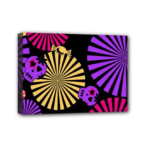 Seamless Halloween Day Dead Mini Canvas 7  X 5  (stretched) by HermanTelo