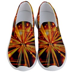 Zoom Effect Explosion Fire Sparks Men s Lightweight Slip Ons by HermanTelo