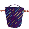 Background Lines Forms Drawstring Bucket Bag View1