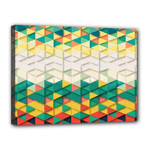 Background Triangle Canvas 16  X 12  (stretched) by HermanTelo