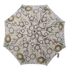 Background Watches Key Time Retro Hook Handle Umbrellas (medium) by HermanTelo