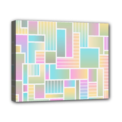 Color Blocks Abstract Background Canvas 10  X 8  (stretched) by HermanTelo