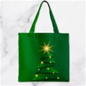 Christmas Tree Green Zipper Grocery Tote Bag View1