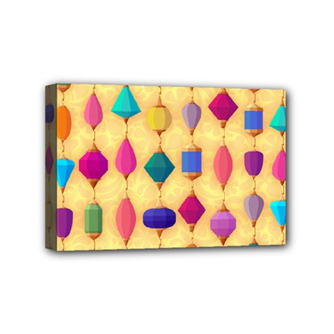 Colorful Background Stones Jewels Mini Canvas 6  X 4  (stretched) by HermanTelo