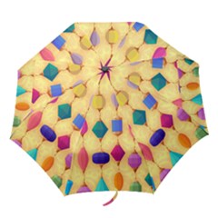 Colorful Background Stones Jewels Folding Umbrellas by HermanTelo