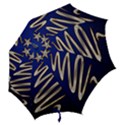 Christmas Tree Grey Blue Hook Handle Umbrellas (Medium) View2