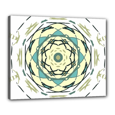 Circle Vector Background Abstract Canvas 20  X 16  (stretched) by HermanTelo