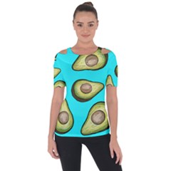 Fruite Avocado Shoulder Cut Out Short Sleeve Top by HermanTelo