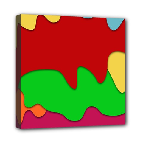 Liquid Forms Water Background Mini Canvas 8  X 8  (stretched) by HermanTelo