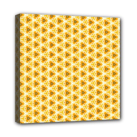 Pattern Halloween Pumpkin Color Mini Canvas 8  X 8  (stretched) by HermanTelo