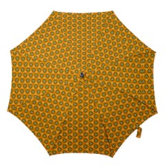 Pattern Halloween Pumpkin Color Leaf Hook Handle Umbrellas (medium) by HermanTelo