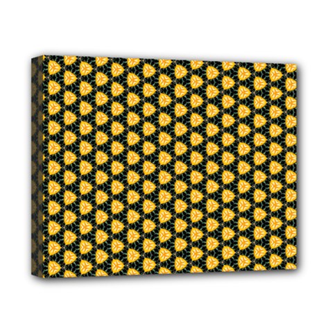 Pattern Halloween Pumpkin Color Yellow Canvas 10  X 8  (stretched) by HermanTelo
