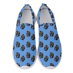 Girl Face Blue Women s Slip On Sneakers by snowwhitegirl